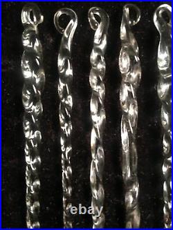 11 Early 4-4-3/4 Unique Antique Glass Icicles Xmas Tree Ornaments Germany 2