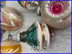 12 Antique Vintage Christmas Ornaments Glass