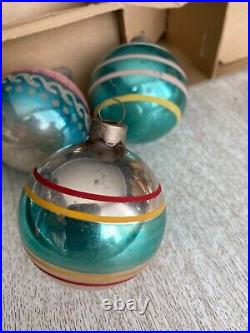12 Antique Vintage Christmas Ornaments Glass
