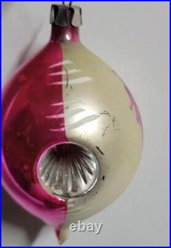 12 VINTAGE FANTASIA BRAND GLASS POLAND INDENT CHRISTMAS ORNAMENTS CIRCA 50s-60s