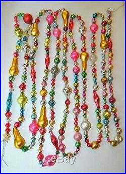 13 FEET 100% Vintage Mercury Glass Bead Christmas Garland BIG Beads