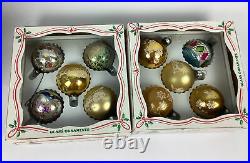 139 Huge lot of Vintage Mercury Glass Christmas Ornaments Stripes, Shiny Brite