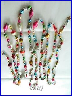 14 FEET 100% Vintage Mercury Glass Bead Christmas Garland BIG Beads! Antique
