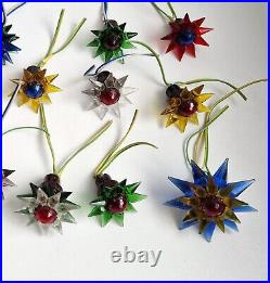 14 Old Matchless glass Stars, christmas tree lights, ca. 1930 (# 16271)