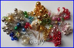 177 Pc Lot Vintage Mercury Glass Christmas Ball Ornaments Craft Floral Picks