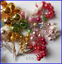 177 Pc Lot Vintage Mercury Glass Christmas Ball Ornaments Craft Floral Picks