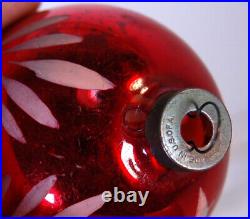 1930s Vintage MADE IN US OF A Shiny Brite Christmas Ornaments MERCURY GLASS box