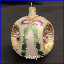 1991 Christopher RADKO ornament CHRISTMAS TRIM triple reflector ball #91-128-0