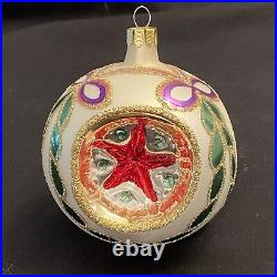 1991 Christopher RADKO ornament CHRISTMAS TRIM triple reflector ball #91-128-0
