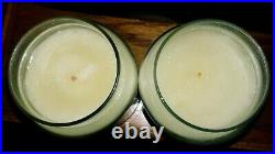 (2) NEW Vintage Yankee Candle WHITE CHRISTMAS black bands with different labels