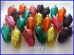 22 Old Vintage Russian USSR Glass Christmas Ornament Xmas Tree Decoration Cones