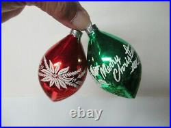 24 Vintage 1960's PARAGON Glass Xmas Ornaments in Orig Boxes Stencil Geometric