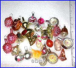 27 Old Vintage Ukrainian Glass Christmas Ornament Xmas Decoration For Small Tree
