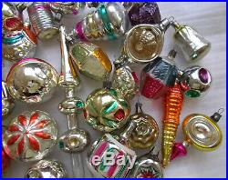 33 Antique OLD Vintage USSR Russian Glass Christmas Ornaments Xmas Decorations