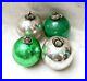 4-Pcs-Original-Vintage-Green-Silver-Glass-Christmas-Kugel-Ornament-Germany-01-sndk