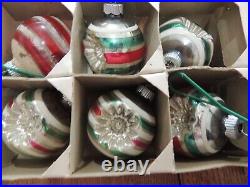 43 Vintage Shiny Brite, Coby And Polish Glass Ornaments