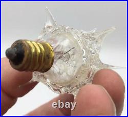 6 Vintage Christmas Light Bulb Sputnik Atomic Hand Blown Glass