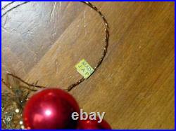 (6) Vintage Christmas Mercury Glass Balls Foil Cone Shaped Ornaments Japan