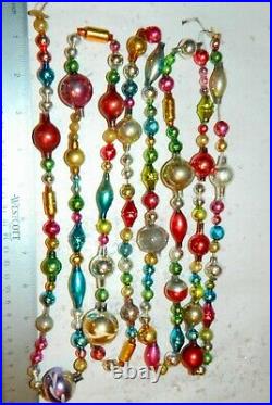7 1/2 FEET 100% Vintage Mercury Glass Bead Christmas Garland BIG Beads! Antique