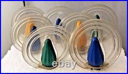 7 Royal Plastic C-6 Bulb 1940s Candolier Halos & Bulbs Vtg Rare Xmas Lighting
