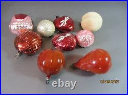 Antique 40 VTG Christmas Ornaments Mercury Glass Feather Germany Japan 30's 40's