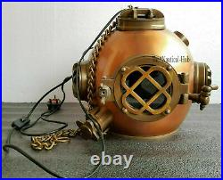 Antique Diving Helmet Hanging Lamp U. S Navy Vintage Divers Helmet Christmas