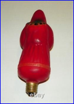 Antique Glass Figural Santa Claus Christmas Working Light Bulb