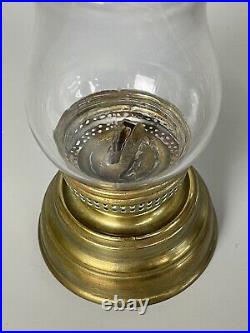 Antique Victorian Brass Christmas MINIATURE SKATER Childs OIL LANTERN Lamp