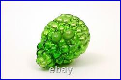 Antique Vintage Pea Green Cluster of Grapes Mercury Glass Kugel Christmas German
