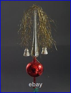 Antique wire wrapped glass tree topper, ca. 1930 (# 10875)