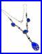 Art-Deco-cobalt-blue-Czech-glass-and-enamel-lavalier-necklace-with-paper-clip-ch-01-dwju