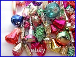 Big Lot 65 Vintage Ukrainian Glass Christmas Ornaments Xmas Fir-Tree Decorations