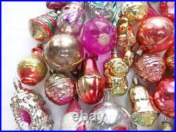 Big Lot 78 Vintage Glass Christmas Ornaments Xmas Fir-Tree New Year Decorations