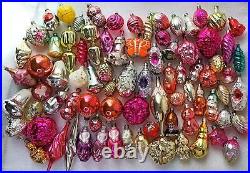 Big Set 80 Vintage Glass Christmas Ornaments Xmas Fir-Tree New Year Decorations