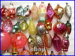 Big Set 85 Vintage Russian Glass Christmas Ornaments Xmas Fir-Tree Decorations