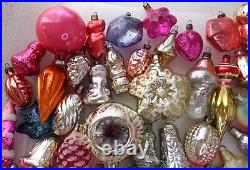 Big Set 85 Vintage Ukrainian Glass Christmas Ornaments Xmas Fir-Tree Decorations