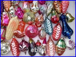 Big Set 85 Vintage Ukrainian Glass Christmas Ornaments Xmas Fir-Tree Decorations