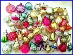 Big lot of 56 Vintage Ukrainian USSR Glass Christmas Ornaments Xmas Decorations