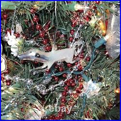 Bimini German Blown Glass? DOG Christmas Tree 4 Ornament? WOOF