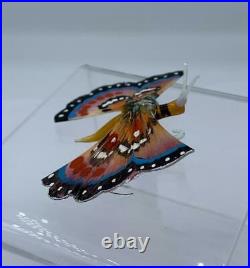Butterfly Spun Glass Antique German Christmas Ornament Rare c1900 Lauscha