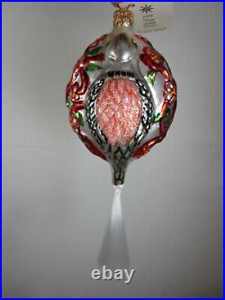 CHRISTOPHER RADKO Two Turtle Doves Christmas Glass Ornament Vintage Limited