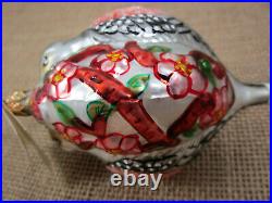 CHRISTOPHER RADKO Two Turtle Doves Christmas Glass Ornament Vintage Limited