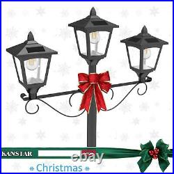 Christmas 72 Triple Head Street Vintage Outdoor Garden Post Solar Lamp Post Lig