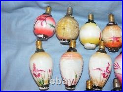 Christmas Figural Light Bulb Eastern Lanterns Vintage Milk Glass Decoration x12
