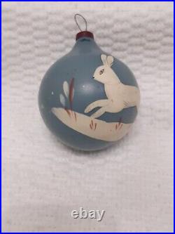 Christmas. New Year. Christmas toys. Ball. Hare Belyak. Rare. Vintage USSR