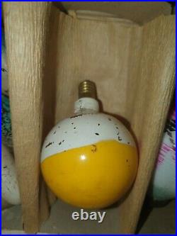 Christmas Pifco Chinese Lantern Light Bulb Vintage Glass Old Antique in Box 1262