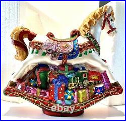 Christmas Rocking Horse-Mercury Glass Table Top Ornament 2003