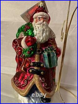 Christopher Radko 1999 Christmas Ornament VINTAGE RUBY SANTA 99-300-0 Pristine