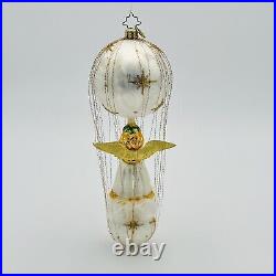 Christopher Radko Angel Heard On High Balloon Glass Christmas Ornament 9 RARE