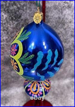 Christopher Radko Balloon Reflector 8 Floral Reflections Christmas Ornament